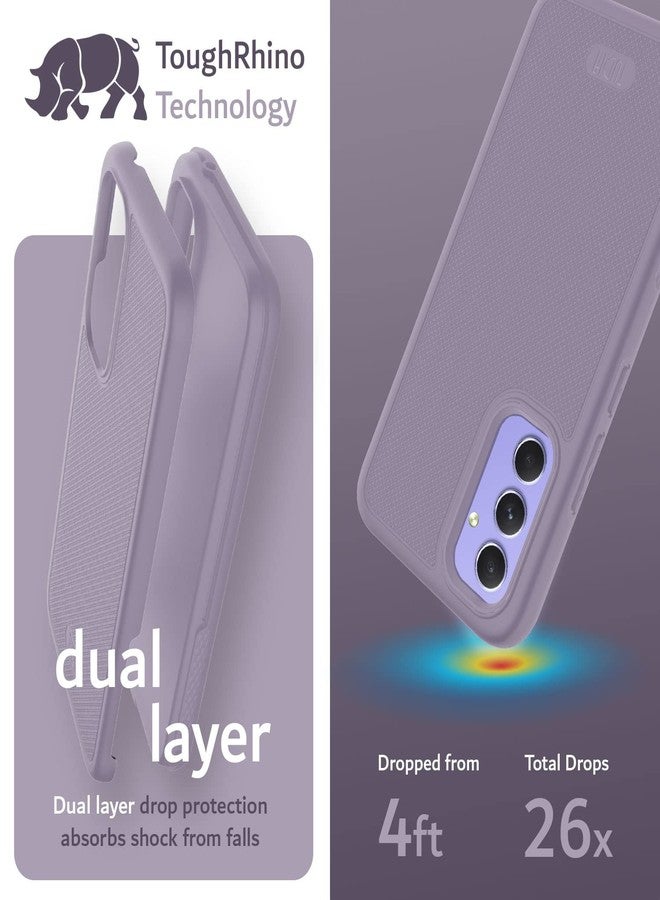 TUDIA DualShield Grip Designed for Samsung Galaxy A54 5G Case (2023), [MergeGrip] Dual Layer Shockproof Slim Military Grade Non-Slip Tough Heavy Duty Protective Phone Case Cover (Purple) - Image 3